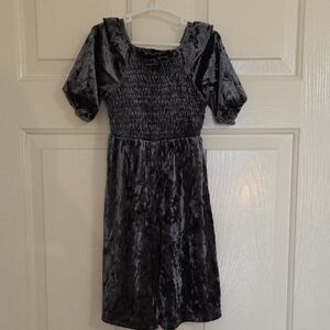 Old Navy Velvet Smocked Puff Sleeve Romper